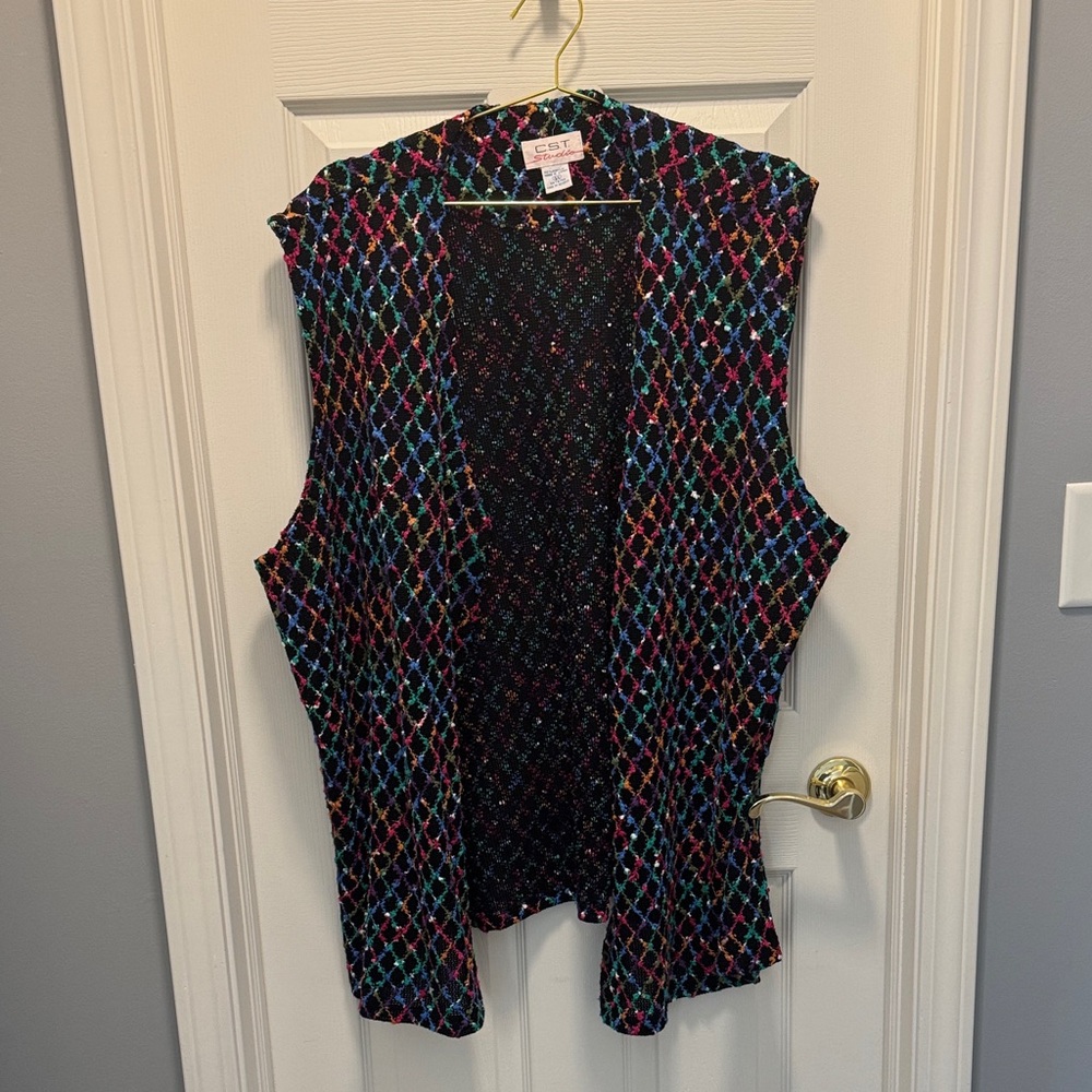 *Vintage Multicolor Geometric Vest